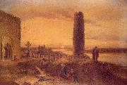Petrie, George The Last Circuit of Pilgrims at Clonmacnoise oil on canvas